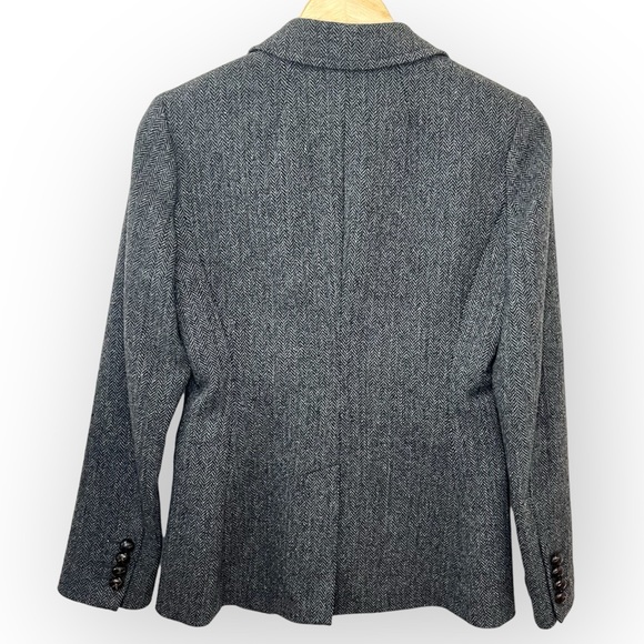 J.Crew Hack-ing Herringbone Blazer Grey Size 4 - Picture 3 of 11